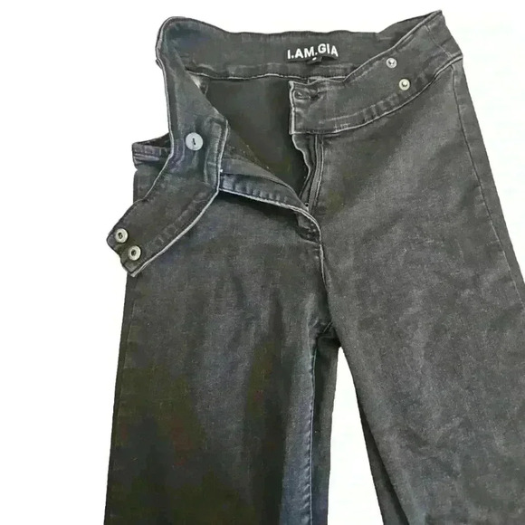 I.AM.GIA Womens Black Kayla Cut Out Jeans S - Picture 8 of 13